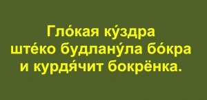 Глокая куздра Глокая куздра